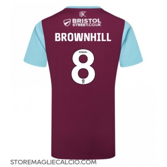 Burnley Josh Brownhill #8 Maglia Gara Casa Repliche 2024-25